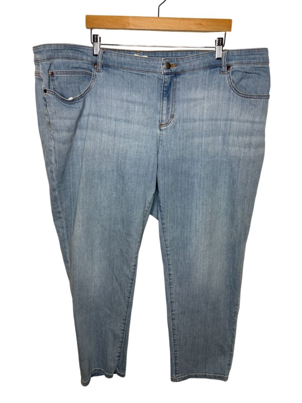 Eileen Fisher 24W Light Wash Organic Cotton Stretch Jeans